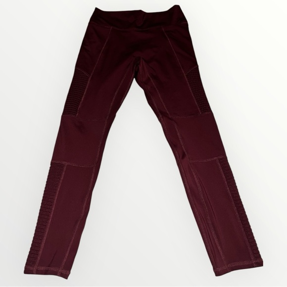 Fabletics Size L Burgundy Leggings - Picture 2 of 4